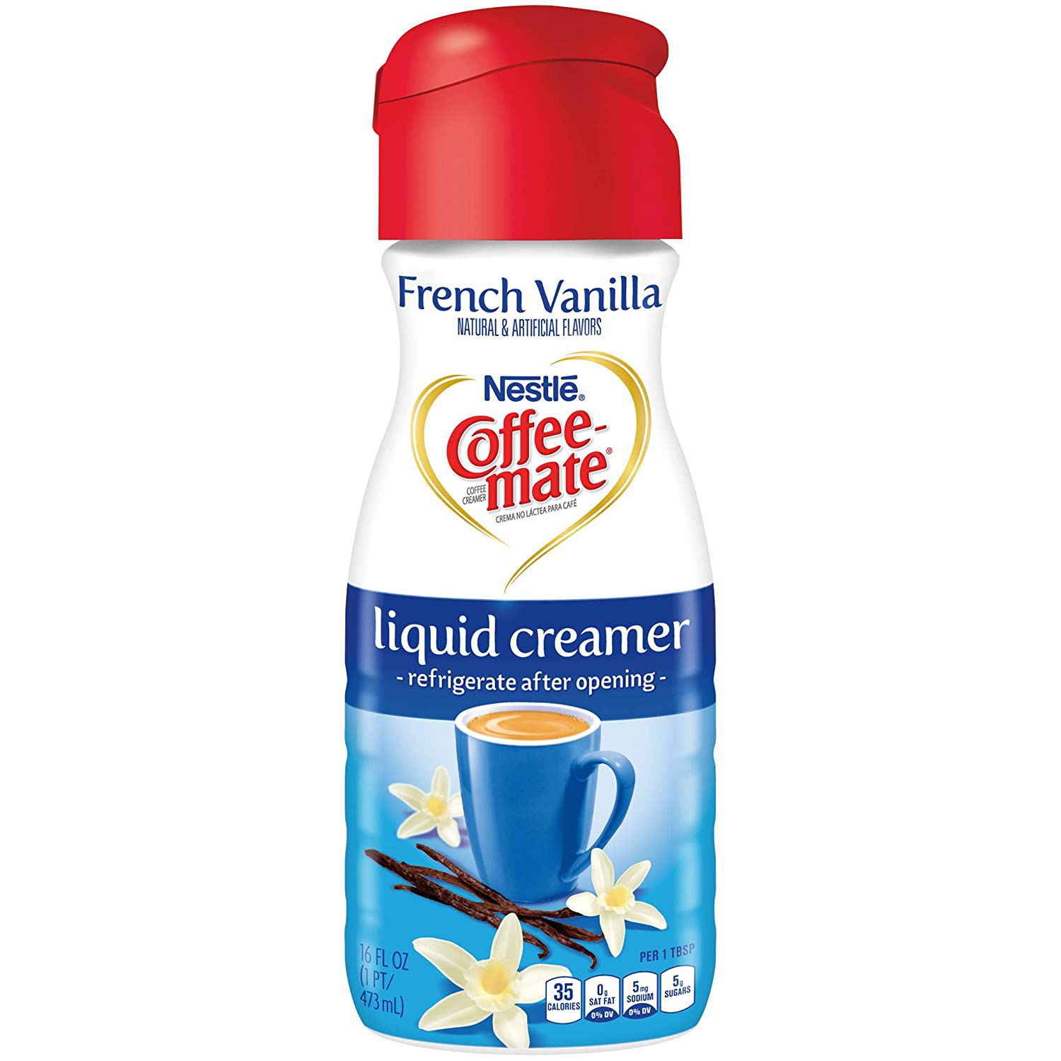 Nestle Coffee mate French Vanilla Liquid Coffee Creamer, 16 fl oz 