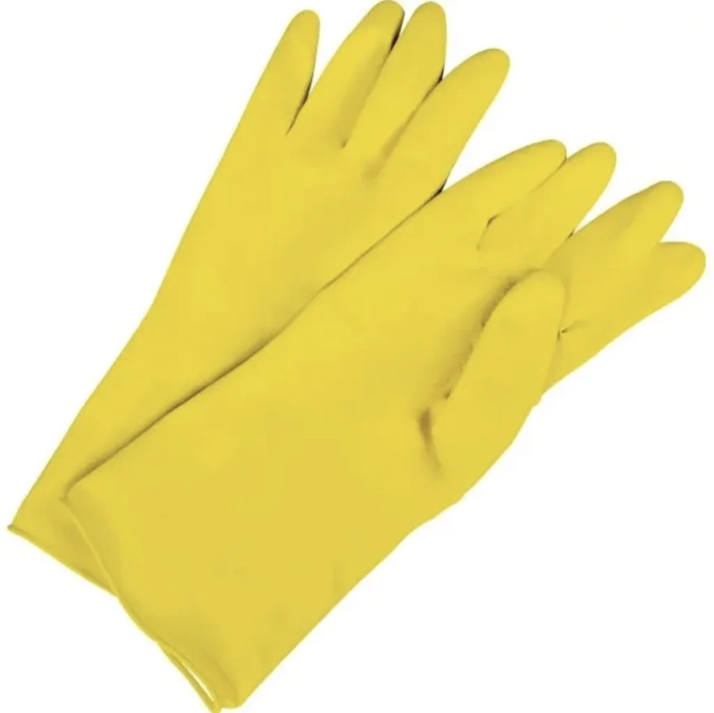 Yellow Heavy Duty Latex Gloves Large
