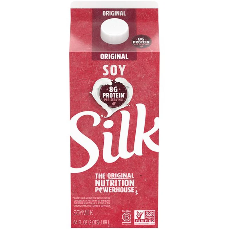 Silk Soy Plain Milk 64 Oz