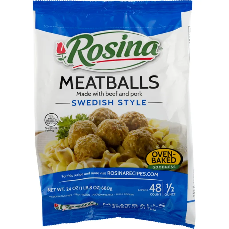 Rosina Swedish Meatballs 24 Oz
