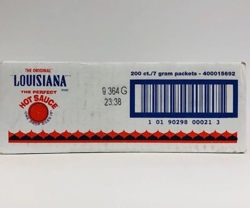 Louisiana Hot Sauce Packet 7 Grams Each 200 Count