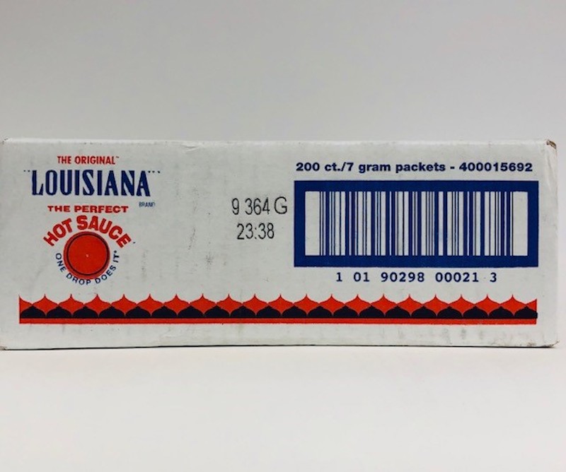 The Original Louisiana Brand Hot Sauce Portion Packet 7 Gram - 600/Case