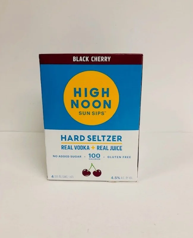 High Noon Hard Seltzer Black Cherry, 4 Pack Of 12 Ounce Cans