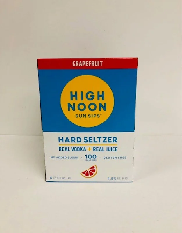 High Noon Hard Seltzer Grapefruit, 4 Pack Of 12 Ounce Cans