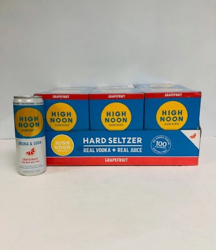 High Noon Hard Seltzer Grapefruit, 4 Pack of 12 ounce cans Case