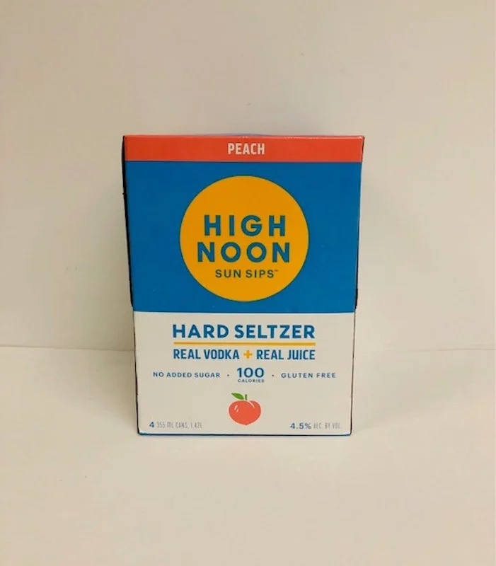 High Noon Hard Seltzer Peach, 4 Pack Of 12 Ounce Cans