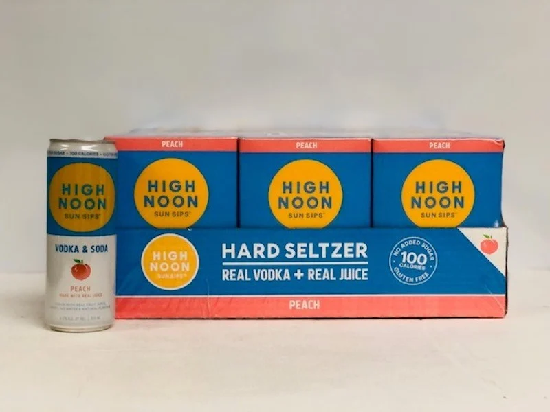 High Noon Hard Seltzer Peach, 4  Pack of 12 ounce cans Case