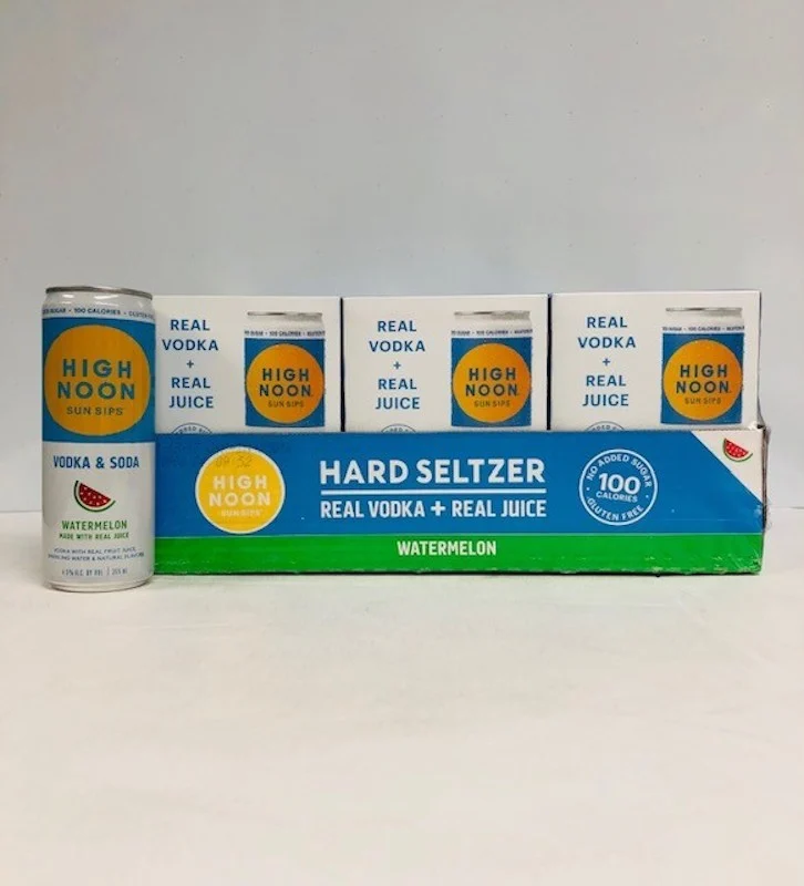 High Noon Hard Seltzer Watermelon, 4  Pack of 12 ounce cans Case
