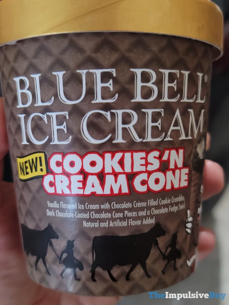 Blue Bell Cookie N Cream Cone Pint