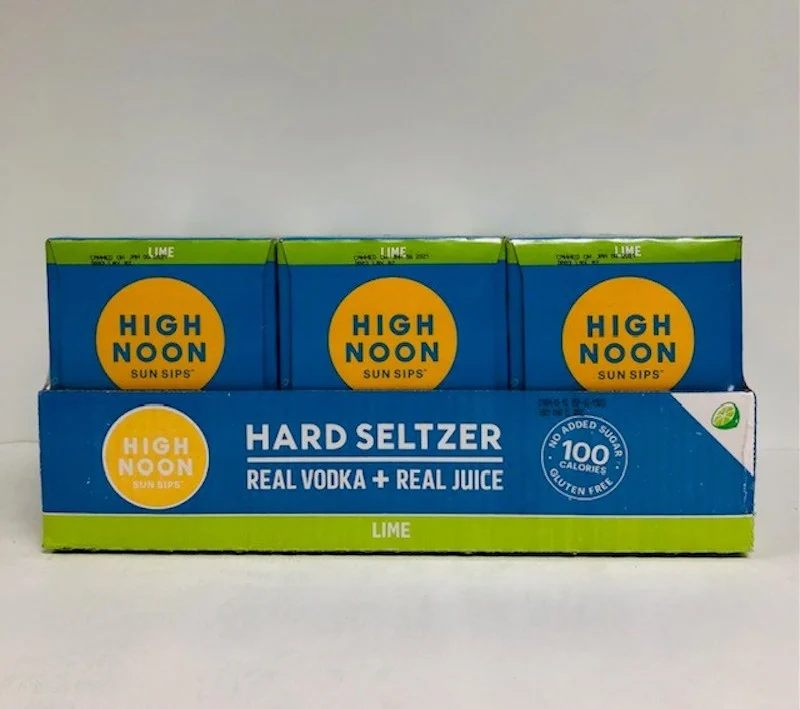 High Noon Hard Seltzer Lime, 4 Pack of 12 ounce cans Case