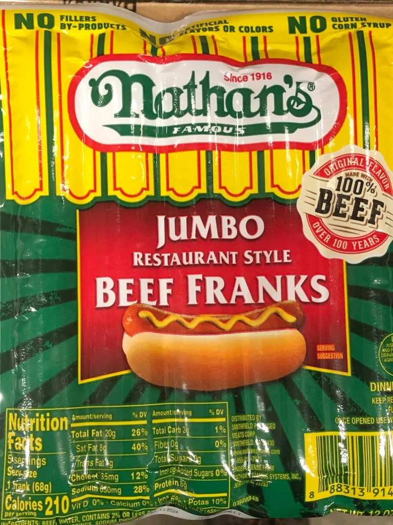 Nathans Bf Franks Jumbo 12 Oz