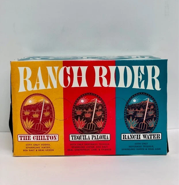 Ranch Rider Spirits Co. Variety Pack (The Chilton, Tequila Paloma And Ranch Water), 6 Pack 12 Oz. Cans