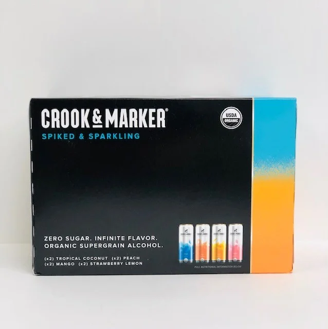 Crook & Marker Zero Guilt Blue Variety (Coconut Pineapple, Strawberry Lemon, Mango & Peach)11.5 Oz. 8 Pack Cans