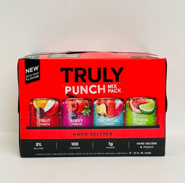 Truly Hard Seltzer Punch Mix Variety (Fruit, Berry, Tropical & Citrus ...