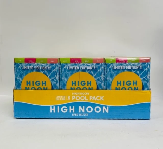 High Noon Hard Seltzer Variety Pool Pack (Juicy Peach, Lime, Guava, Kiwi) 8 Pack of 12 ounce cans Case
