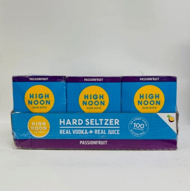High Noon Hard Seltzer Passion Fruit, 4 Pack of 12 ounce cans Case