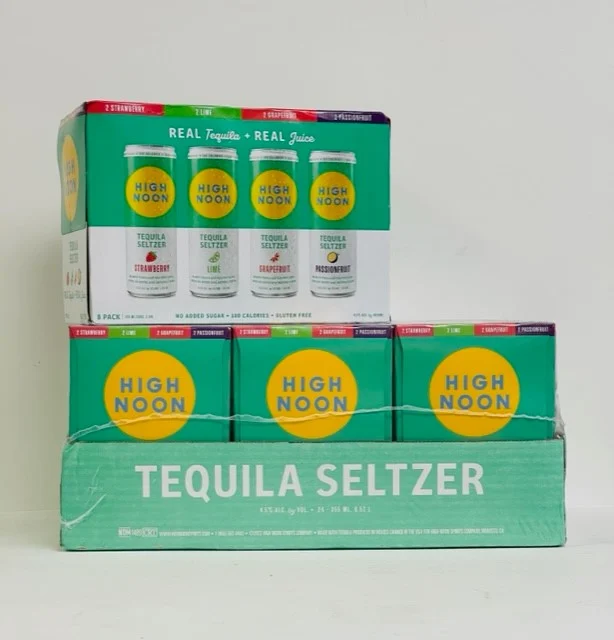 High Noon Hard Tequila Variety Pack (Strawberry, Passion Fruit, Grapefruit And Lime) 8 Pack of 12 ounce cans Case