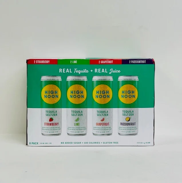 High Noon Hard Tequila Variety Pack (Strawberry, Passion Fruit, Grapefruit And Lime) 8 Pack Of 12 Ounce Cans