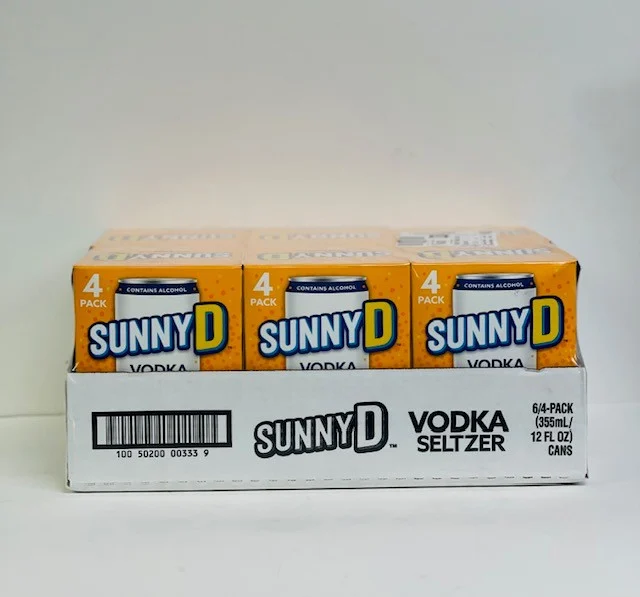 SunnyD Vodka Hard Seltzer 4 Pack of 12 ounce cans Case