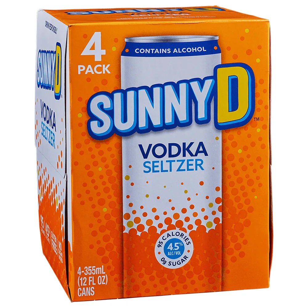 Sunnyd Vodka Hard Seltzer 4 Pack Of 12 Ounce Cans