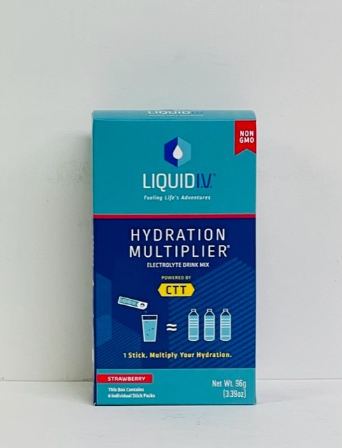 Liquid I.V. Hydration Multiplier Electrolyte Drink Mix, Strawberry - 6 stick packs, 96 g