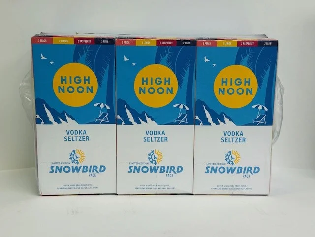 High Noon Hard Seltzer Snowbird Variety Pack (Plum, Raspberry, Lemon, Peach) 8 Pack of 12 ounce cans Case